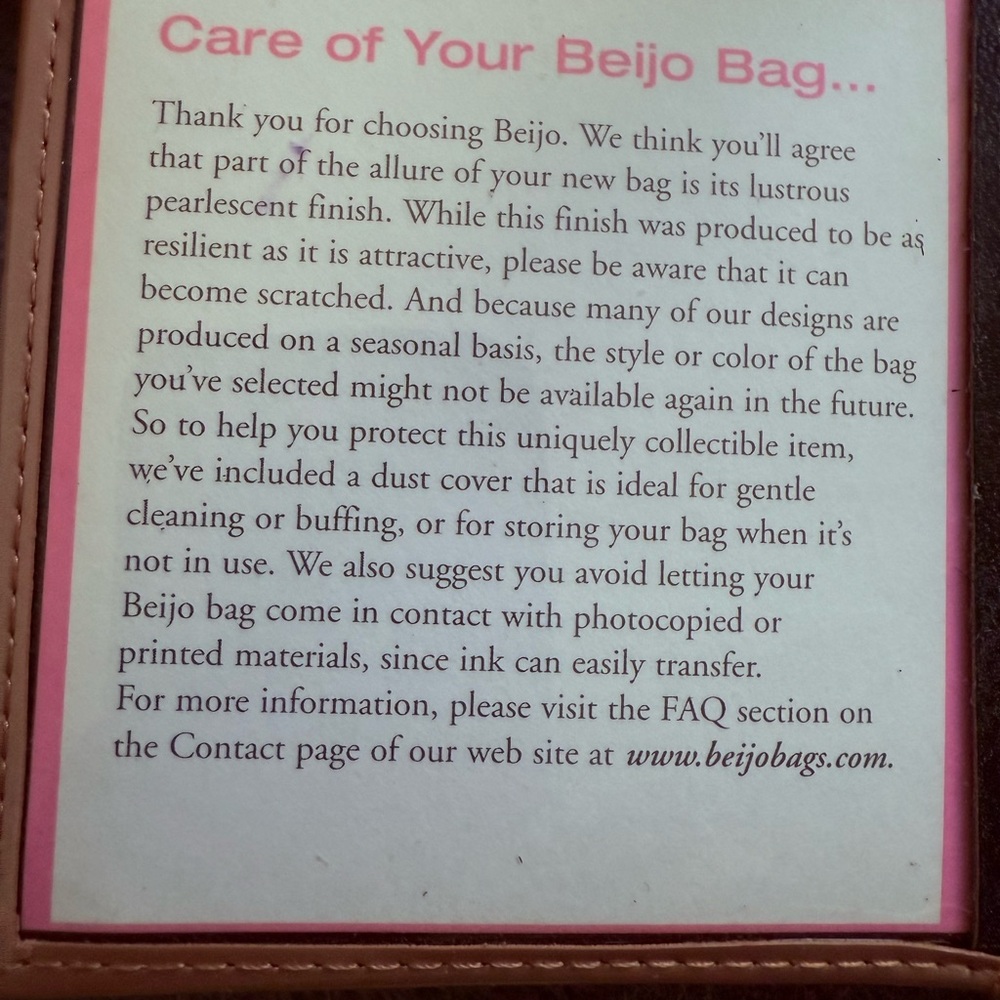 Beijo Handbag Pearlescent Pink Vegan EUC - Picture 13 of 16